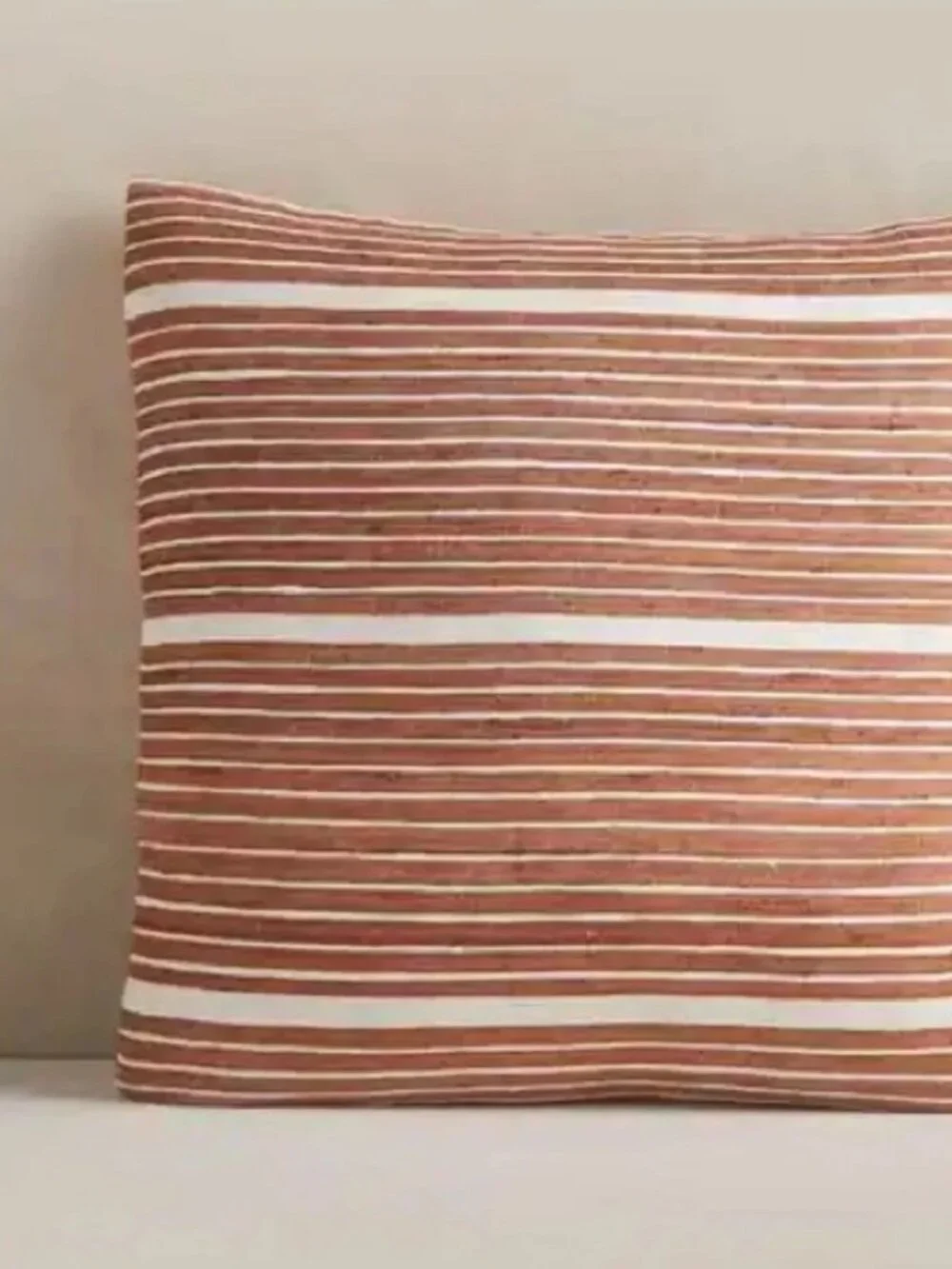 West Elm Orange Striped Pillow Cover - 24x24